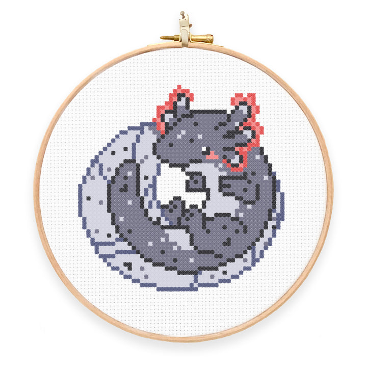 Axolotl Cross Stitch Pattern - Oh Plesiosaur