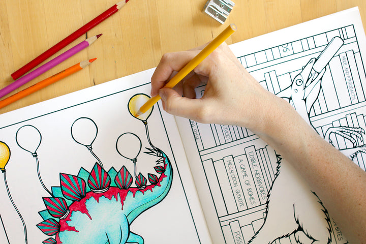 A T. Rexcellent Coloring Book - Mini Version - Oh Plesiosaur