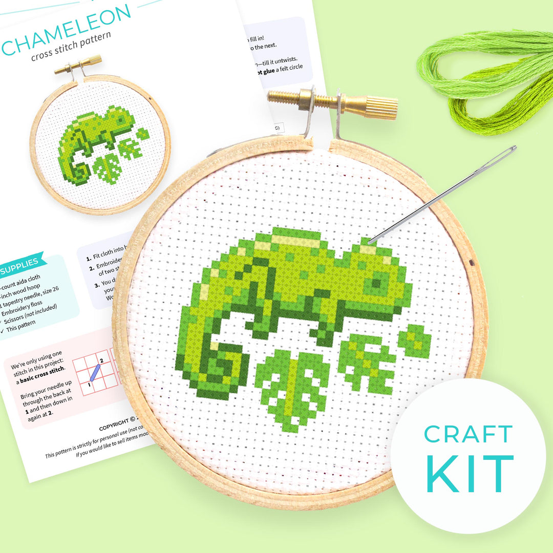 Chameleon Cross Stitch Kit