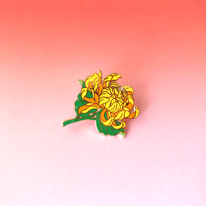 Chrysanthemum Pin - Oh Plesiosaur