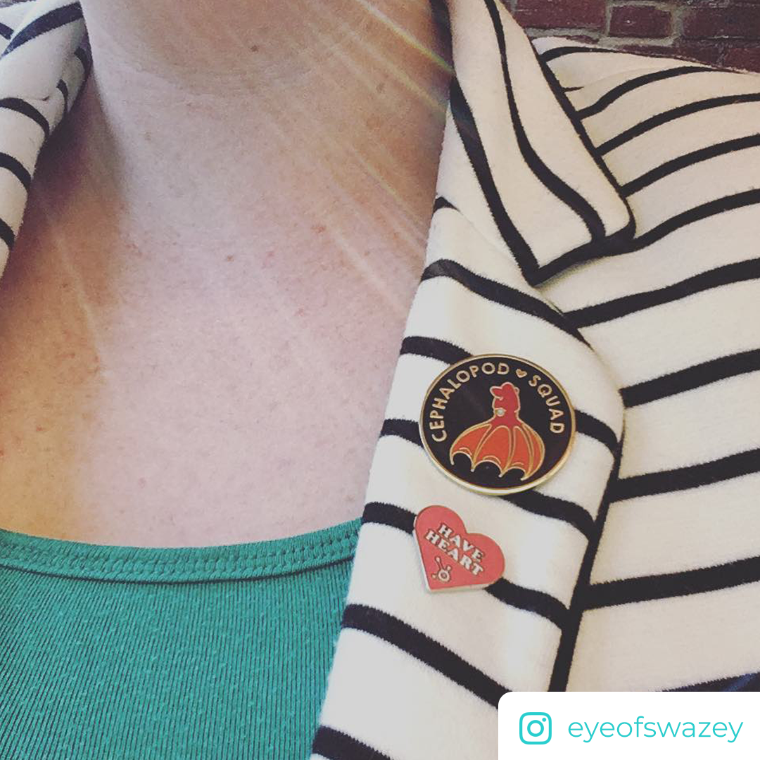 Cephalopod Squad Pin - Oh Plesiosaur