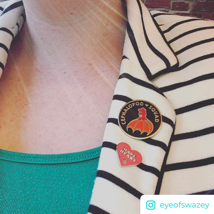 Cephalopod Squad Pin - Oh Plesiosaur
