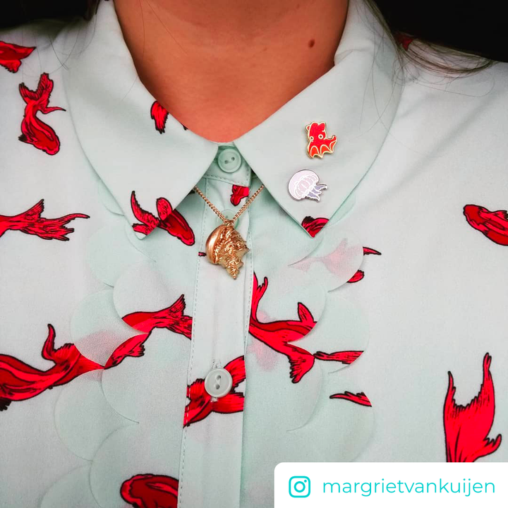 Mini Vampire Squid Pin - Oh Plesiosaur
