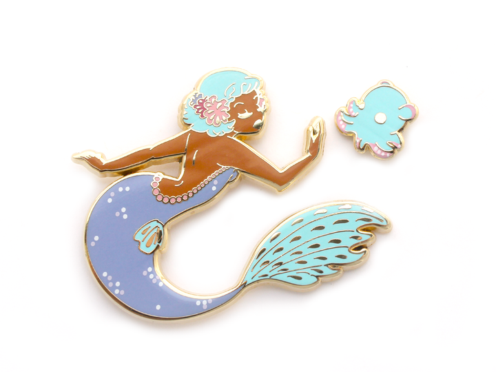 Dumbo Octopus Mermaid Pin Set - Oh Plesiosaur