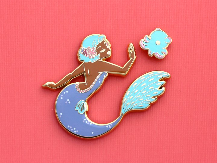 Dumbo Octopus Mermaid Pin Set - Oh Plesiosaur