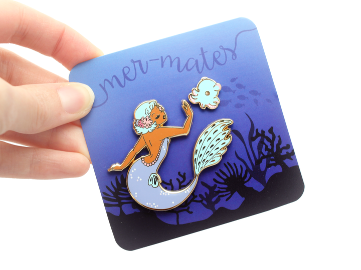 Dumbo Octopus Mermaid Pin Set - Oh Plesiosaur