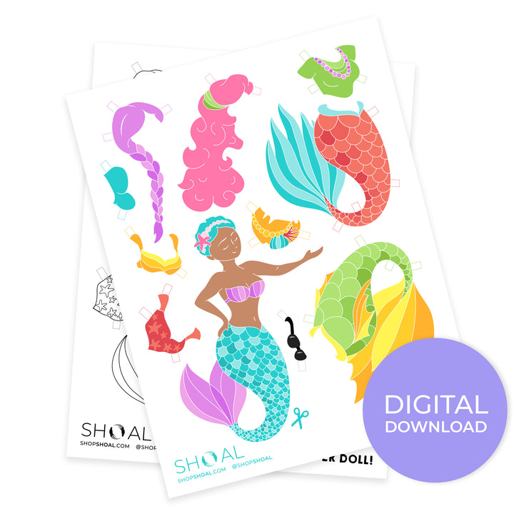 Mermaid Paper Doll - Oh Plesiosaur