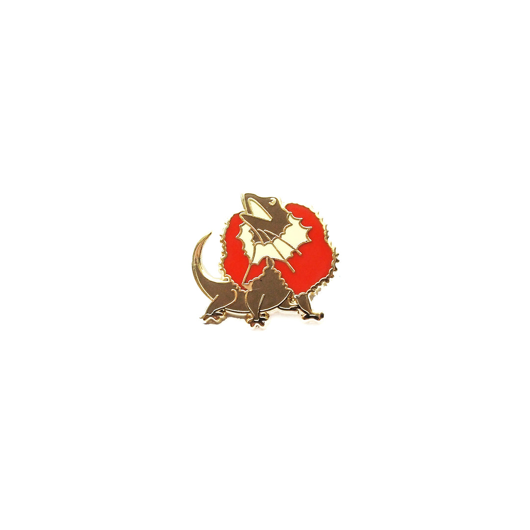 Tiny Frilled-neck Lizard Pin - Oh Plesiosaur