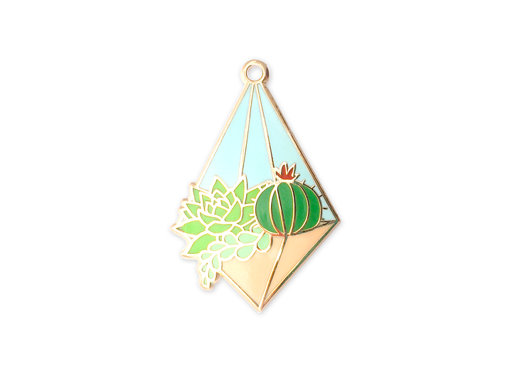 Hanging Terrarium Pin - Day - Oh Plesiosaur