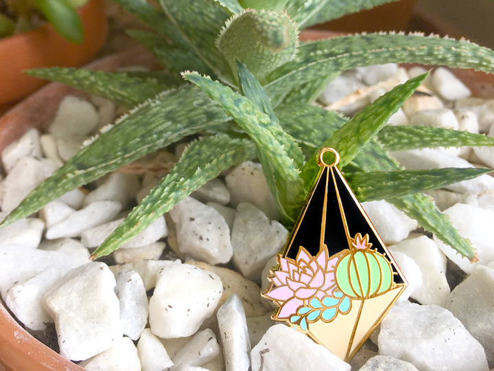 Hanging Terrarium Pin - Night - Oh Plesiosaur