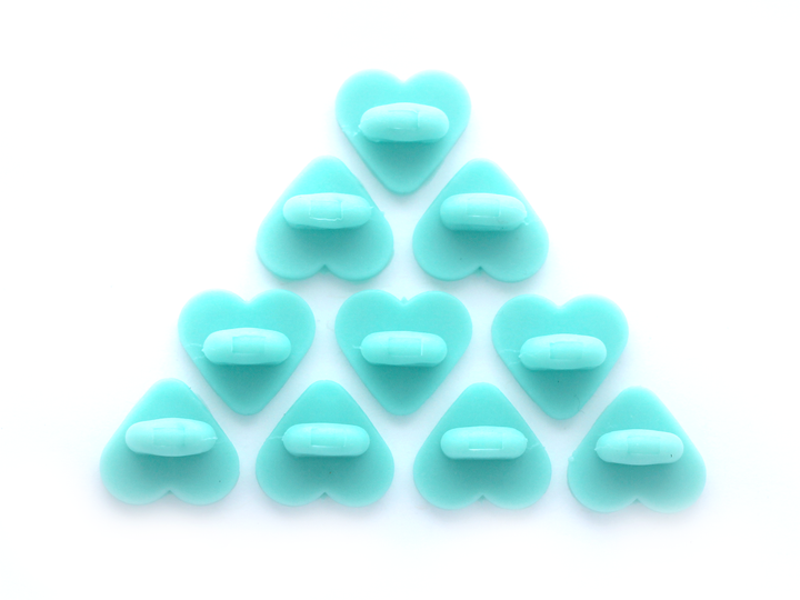 Aqua Heart Rubber Pin Backs (Set of 10) - Oh Plesiosaur