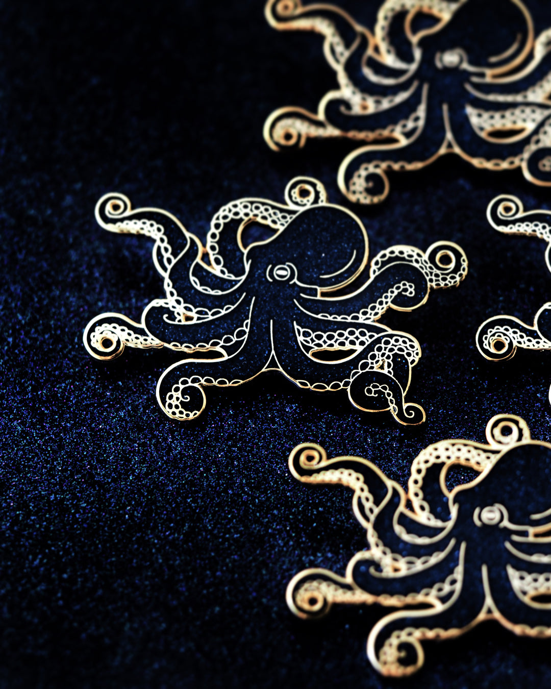 Glitter Octopus Pin - Oh Plesiosaur