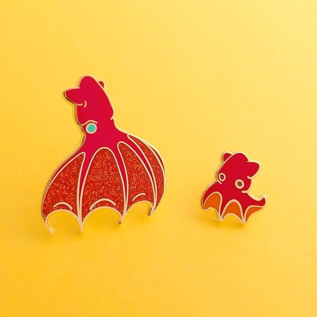 Vampire Squid Pin - Oh Plesiosaur