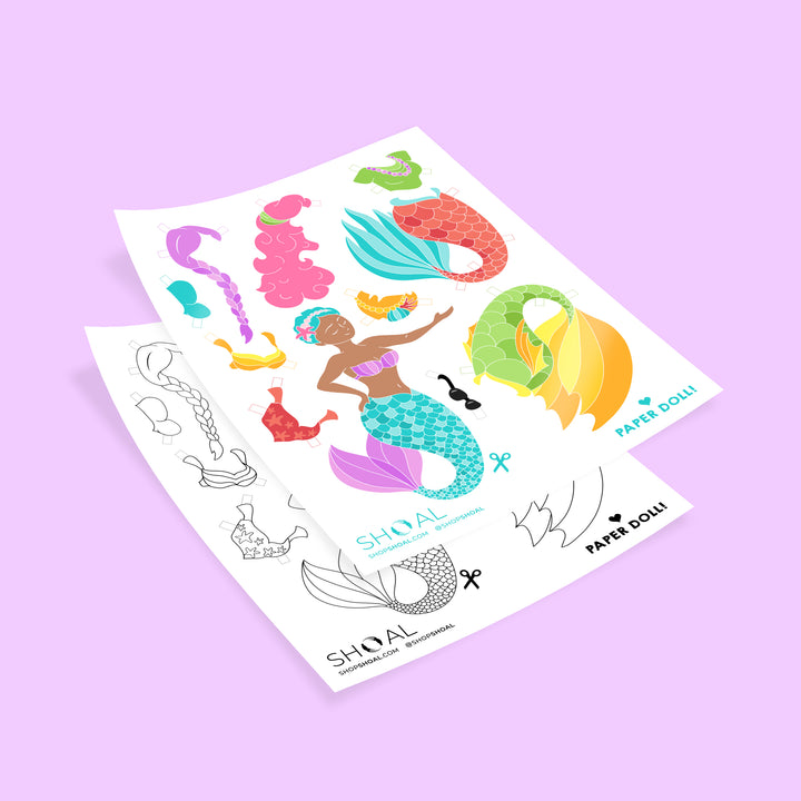 Mermaid Paper Doll - Oh Plesiosaur