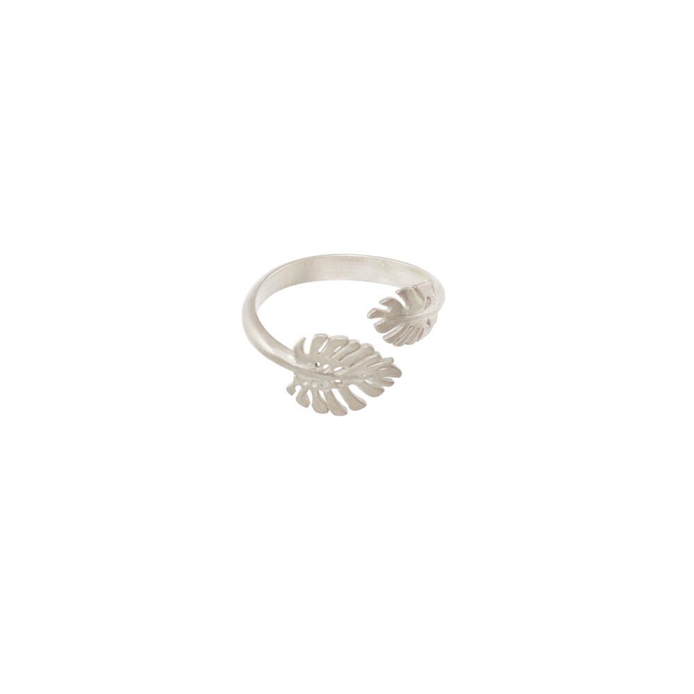 monstera ring Silver Monstera Ring