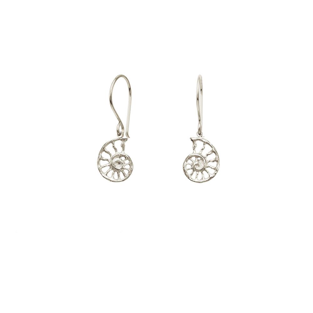 Silver Nautilus Earrings