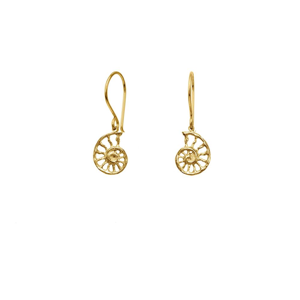 Gold Nautilus Earrings
