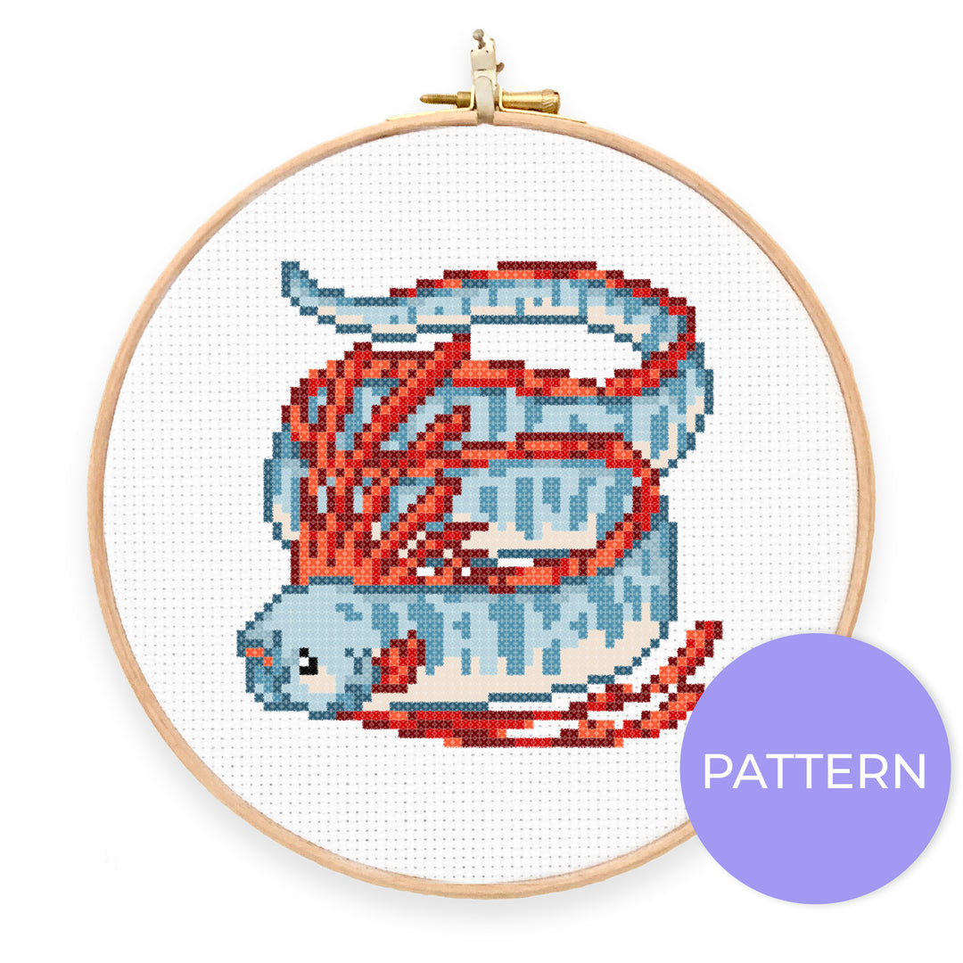 Oarfish Cross Stitch Pattern - Oh Plesiosaur