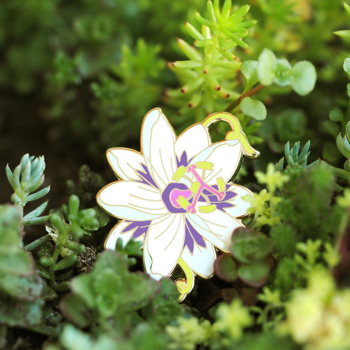 Passionflower Pin - Oh Plesiosaur