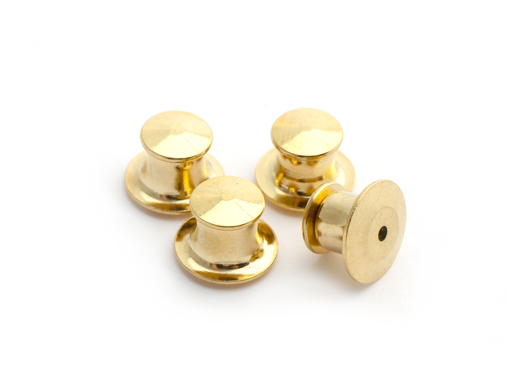 Gold Locking Pin Backs (Set of 4) - Oh Plesiosaur