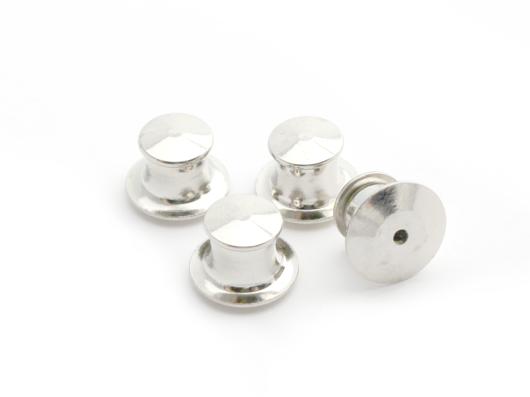 Silver Locking Pin Backs (Set of 4) - Oh Plesiosaur