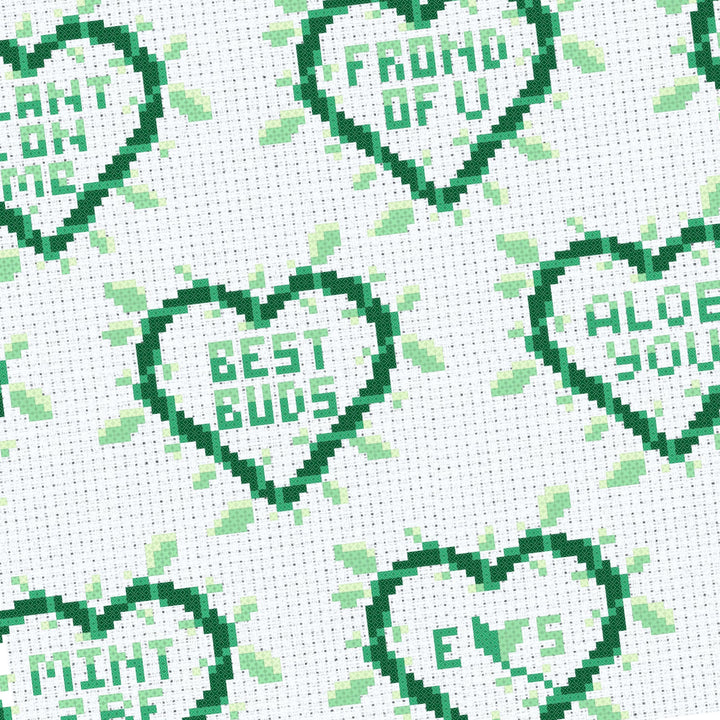 Plant Heart Cross Stitch Pattern