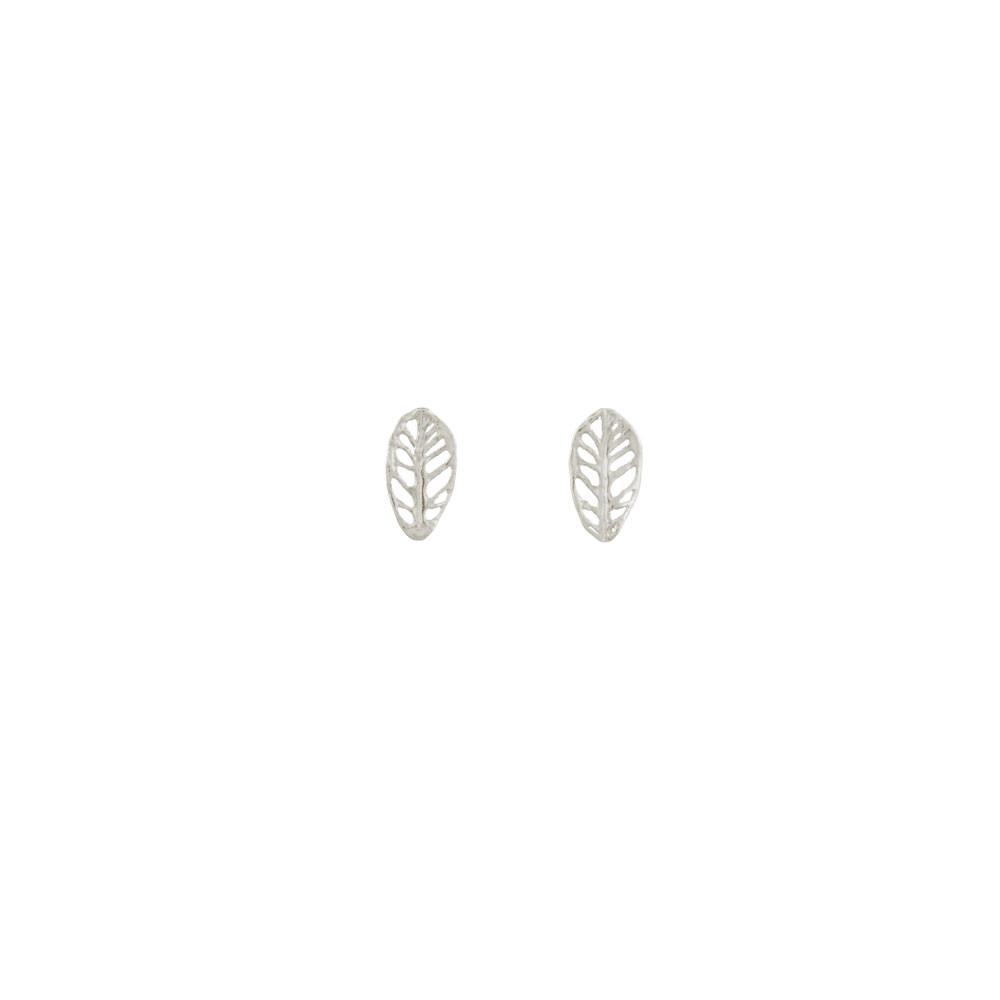 Silver Plumeria Studs