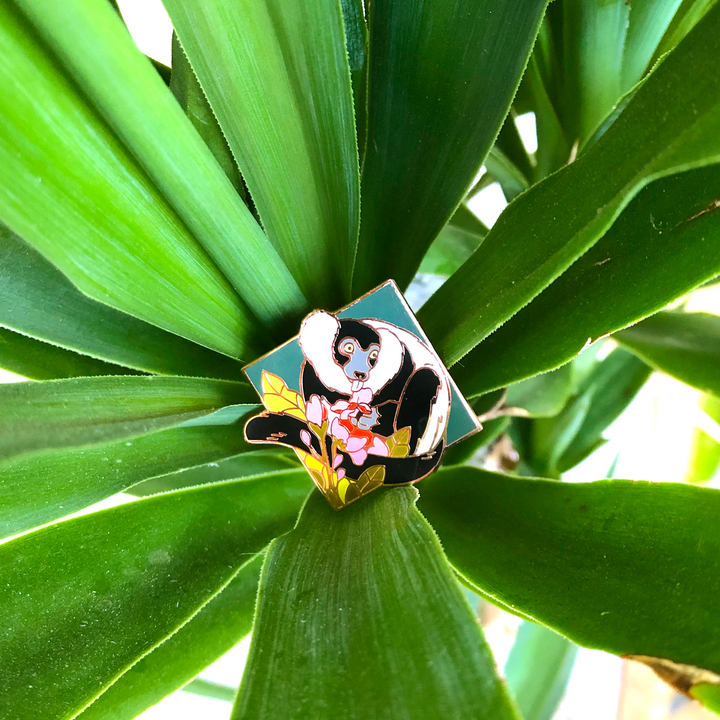 Ruffed Lemur Pin - Oh Plesiosaur