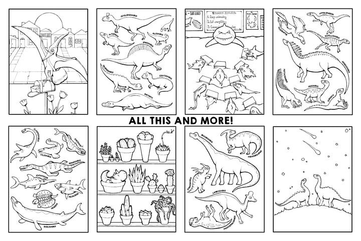 A T. Rexcellent Coloring Book - Mini Version - Oh Plesiosaur