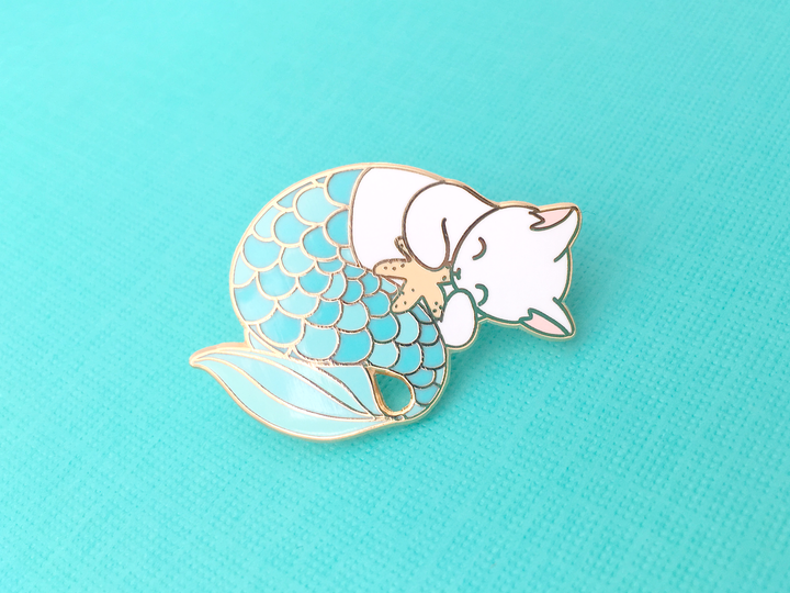 Blue Purrmaid Pin - Oh Plesiosaur