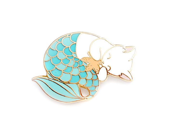 Blue Purrmaid Pin - Oh Plesiosaur