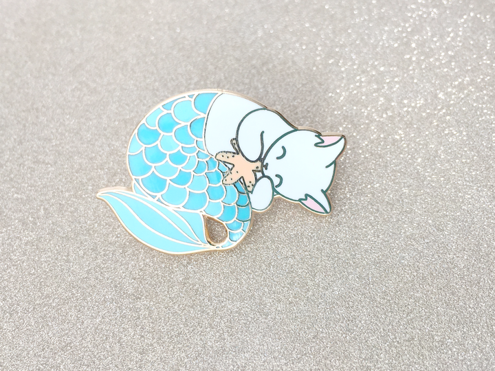 Blue Purrmaid Pin - Oh Plesiosaur