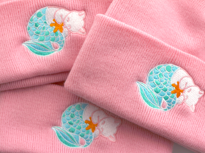 Pink Purrmaid Beanie - Oh Plesiosaur