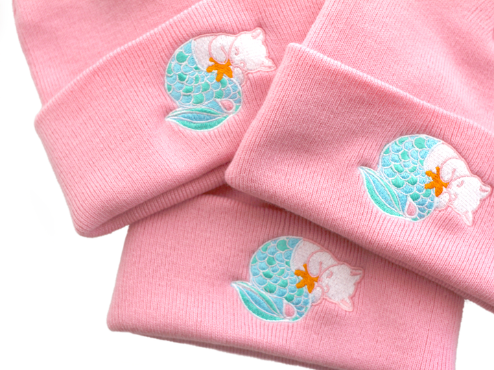 Pink Purrmaid Beanie - Oh Plesiosaur