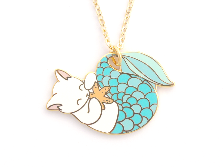 Blue Purrmaid Necklace - Oh Plesiosaur