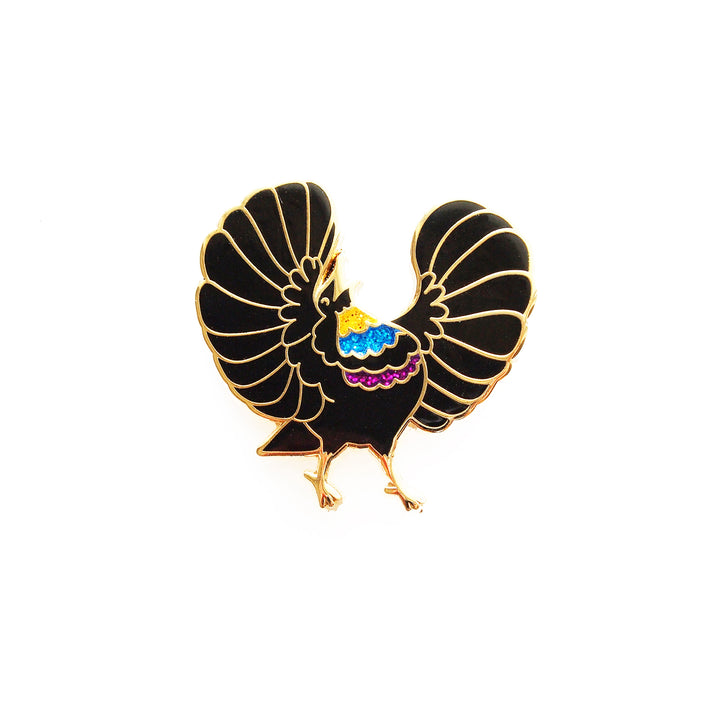 Riflebird Bird-of-paradise Pin - Oh Plesiosaur