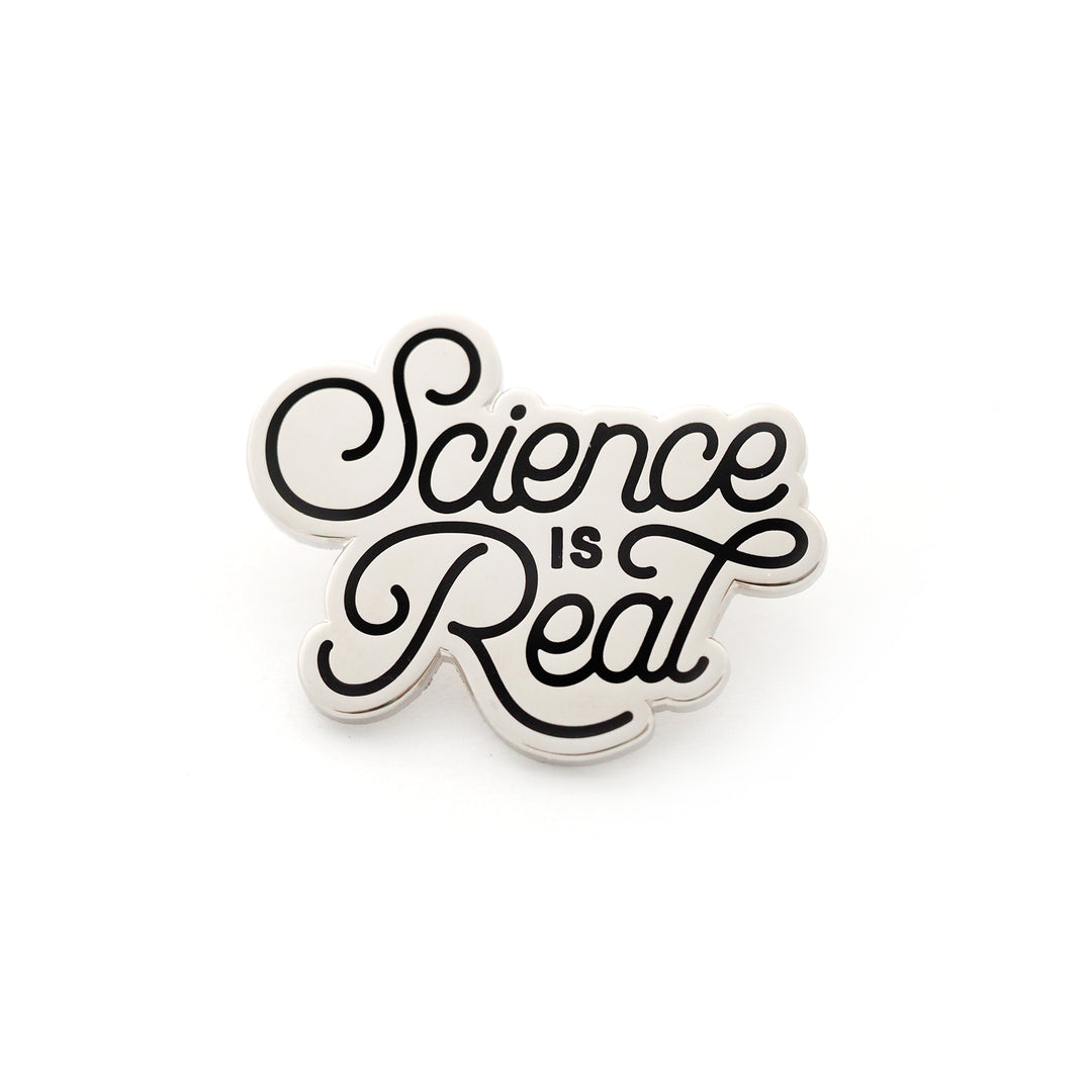 "Science is Real" Pin - Silver - Oh Plesiosaur