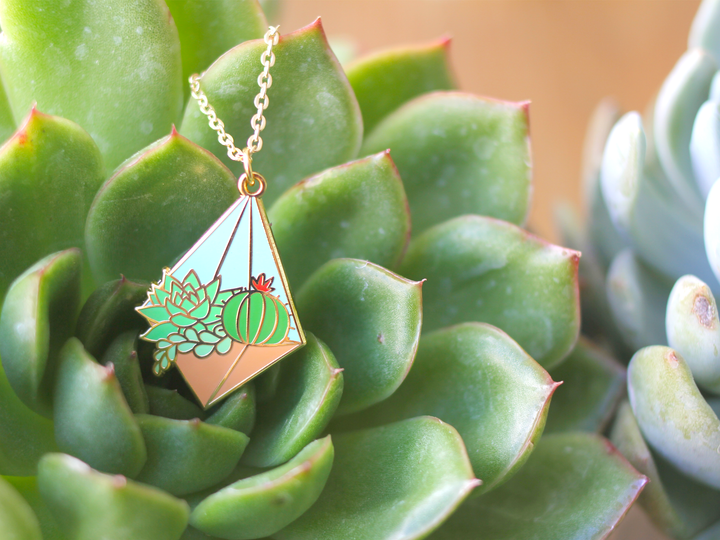 Day Terrarium Necklace - Oh Plesiosaur