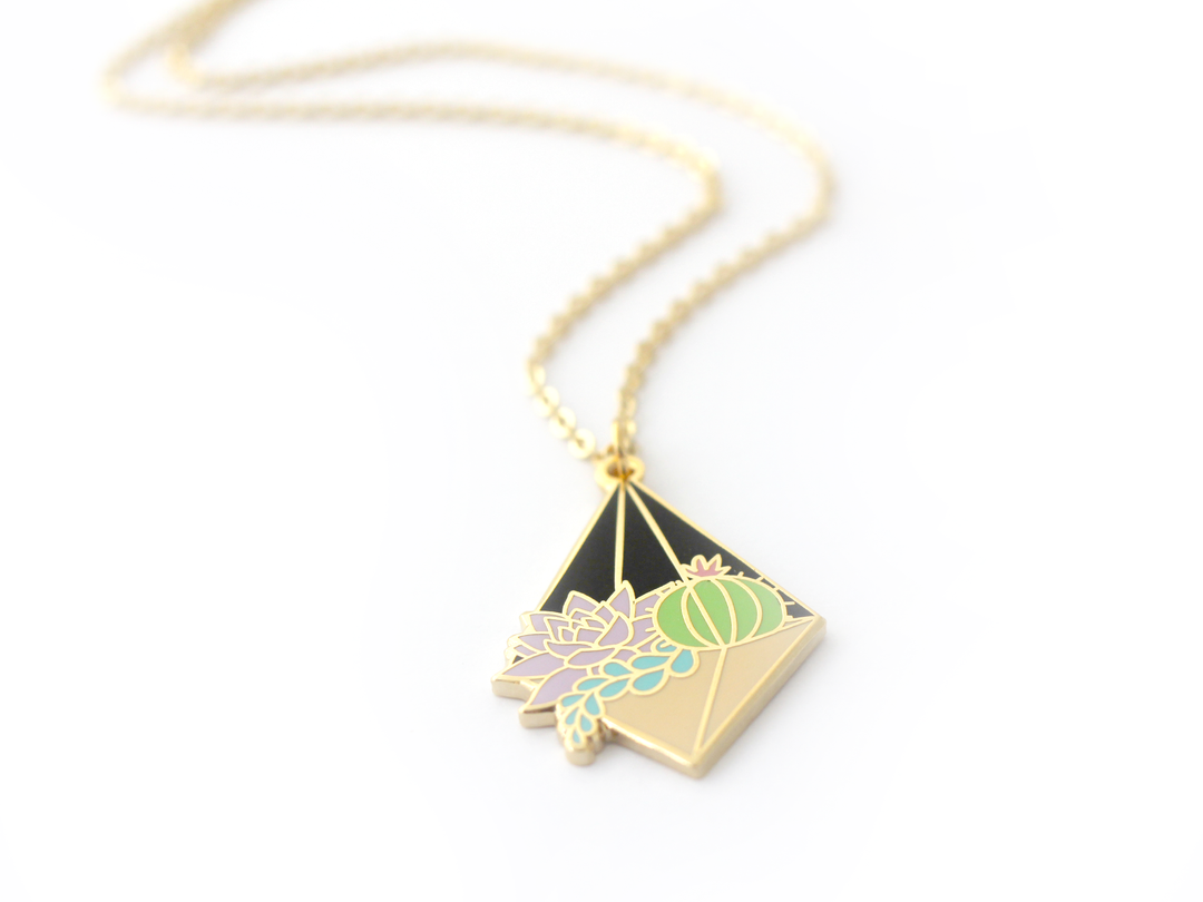 Night Terrarium Necklace - Oh Plesiosaur
