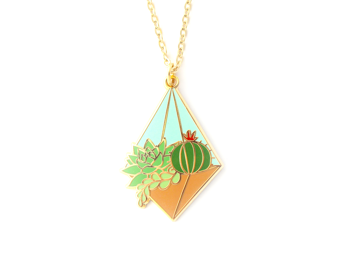 Day Terrarium Necklace - Oh Plesiosaur