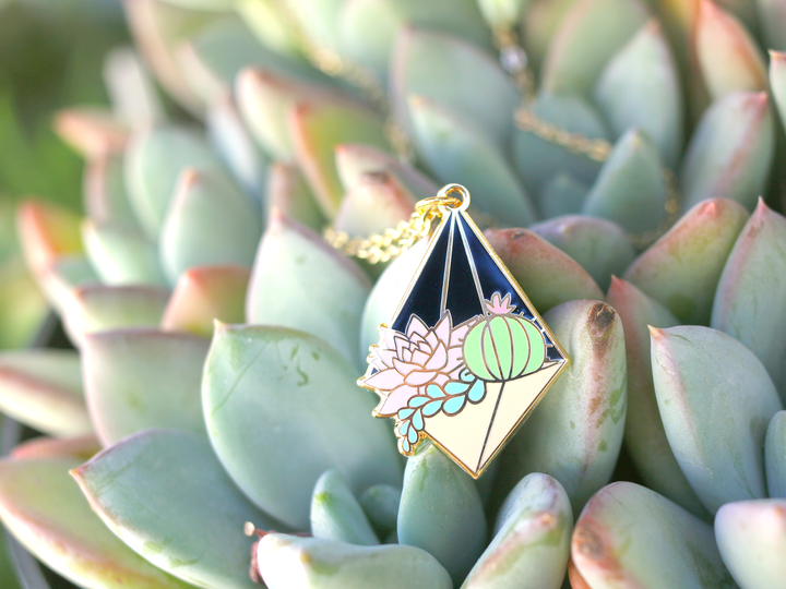 Night Terrarium Necklace - Oh Plesiosaur