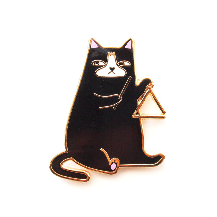 Triangle Cat Pin - Oh Plesiosaur