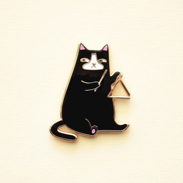 Triangle Cat Pin - Oh Plesiosaur