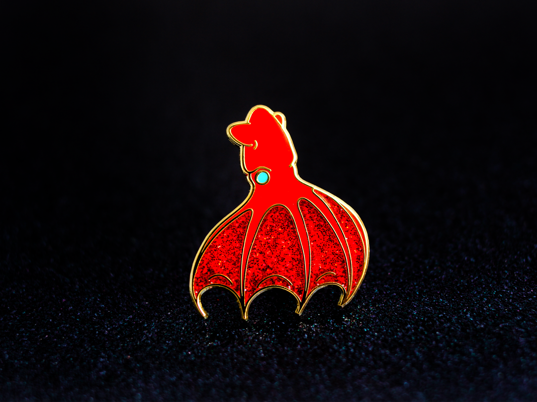 Vampire Squid Pin - Oh Plesiosaur