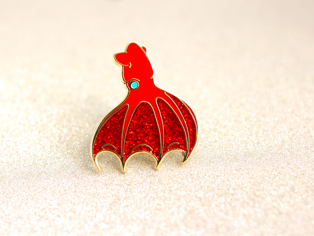 Vampire Squid Pin - Oh Plesiosaur