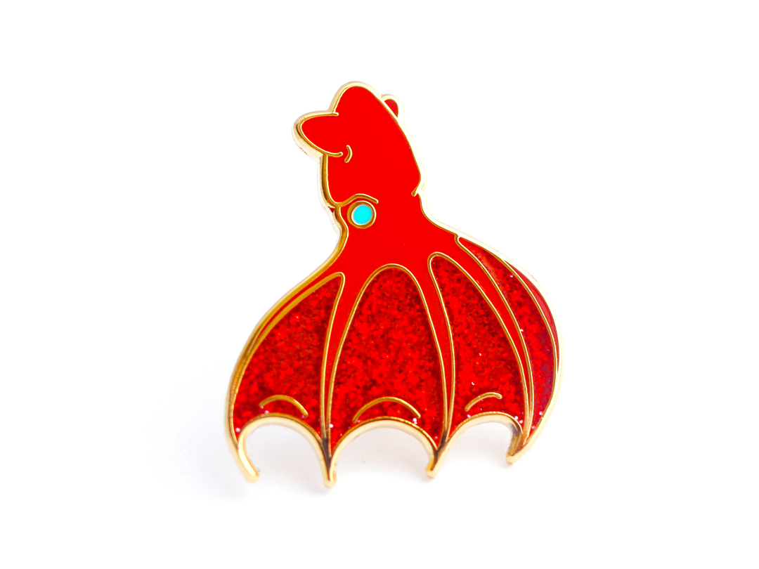 Vampire Squid Pin - Oh Plesiosaur