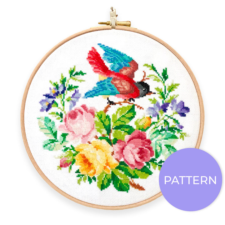 Vintage Bird Cross Stitch Pattern - Oh Plesiosaur