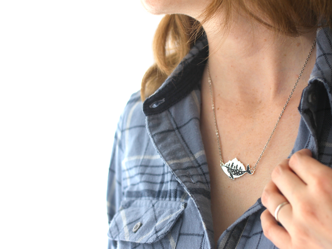 Silver Whale-derness Necklace - Oh Plesiosaur