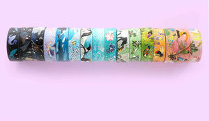 rainbow row of washi tape
