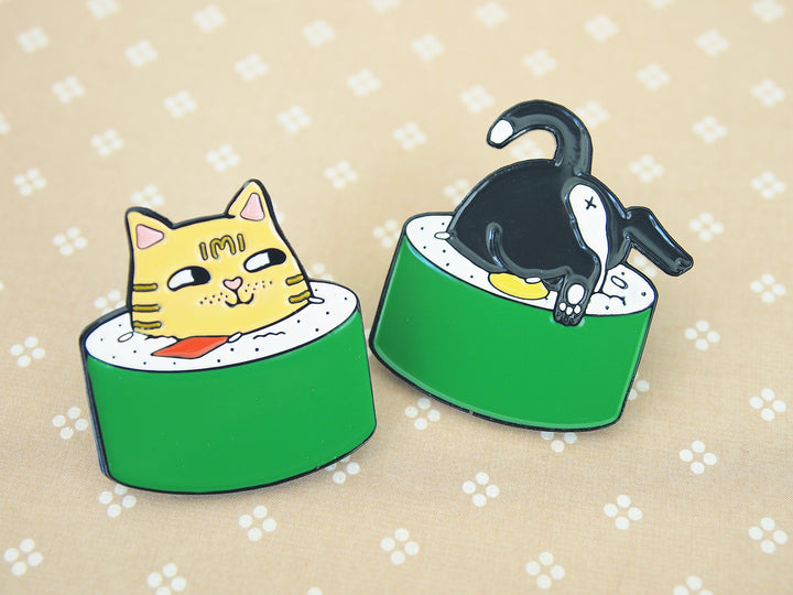 BFF Sushi Cats Pin Set - Oh Plesiosaur